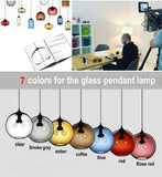 Modern Restaurant Chandelier Light Blown Colorful Glass  Lampshade Glass Ceiling Hanging Lamps Living Room Coffee Room Office