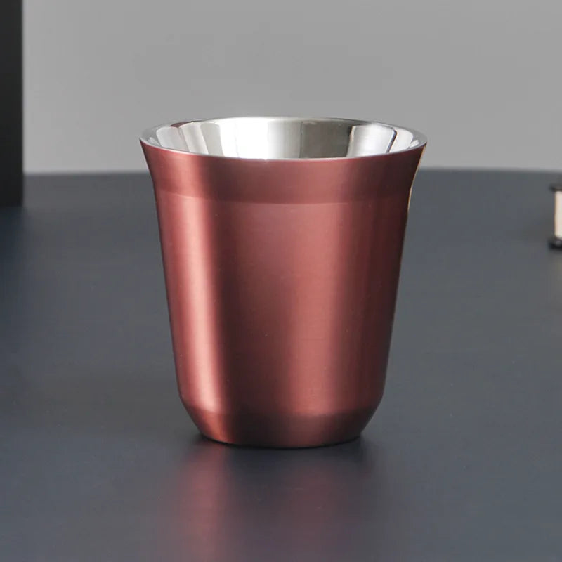 Custom Name Stainless Steel Espresso Cups Double Wall Insulated Cups Demitasse Cups Coffee Cup For Drinking Coffee, Gift for Him