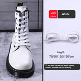 1Pair Waxed Cotton Shoelaces 8mm Width Flats Waterproof Shoe laces Unisex Boots Casual Sneakers Shoelace Leather Laces Shoes
