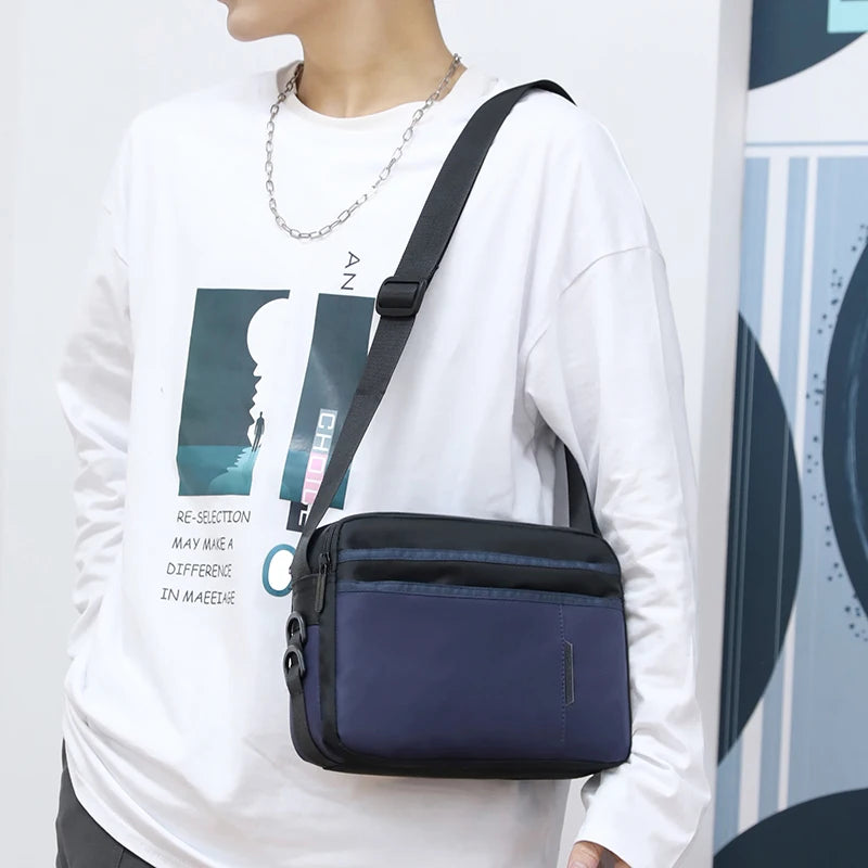 Crossbody Shoulder Bag Men Zipper Travel Messenger Pack Male Shoulder Sling Working Bags Bookbag Briefcase Casual Sling Bag Male