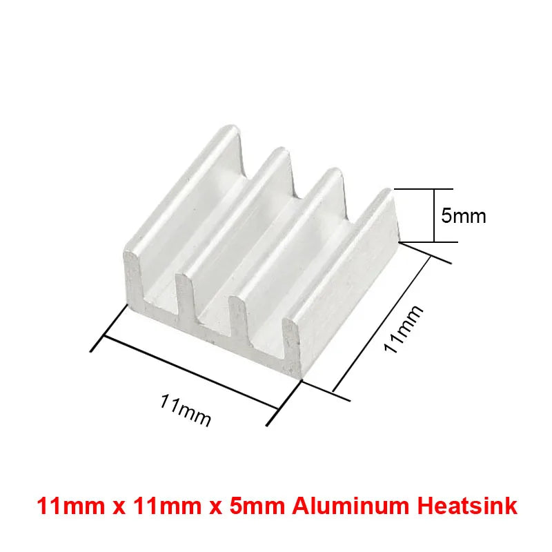 En-Labs 10pcs Silver 10x10x10mm Aluminum Heat Sink Radiator Heatsink,Electronic Chip Cooling Radiator Cooler for IC MOSFET SCR
