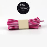 1 Pair 18 Colors Striped Double Color Shoe laces Round Outdoor Sneakers Shoelaces Cotton Boots Shoelace 70CM 90CM 120CM 150CM