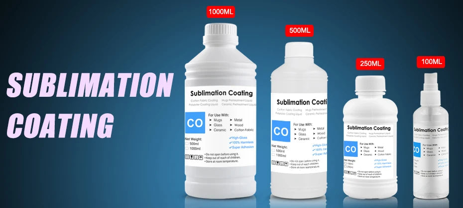 Spray Sublimation Coating For Cotton Fabric T-shirt Canva Caps Mugs Glass Ceramic Metal Wood Sublimation Ink Pretreatment Liquid