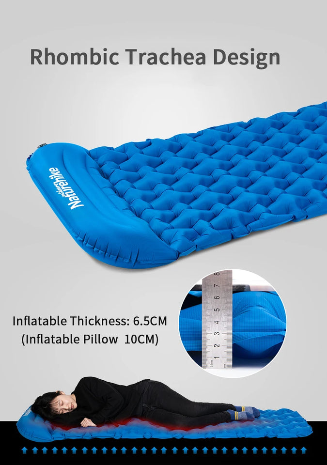 Naturehike Outdoor Camping Mat Ultralight Inflatable mattressTent Sleeping Pad Portable Hiking Air Mattress Picnic Pad Air Mat