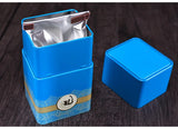 Tea Tinplate Sealed Box, Pu'er Organizer, Square Thick Metal Empty Tea Packaging, Built-in Sealed Bag