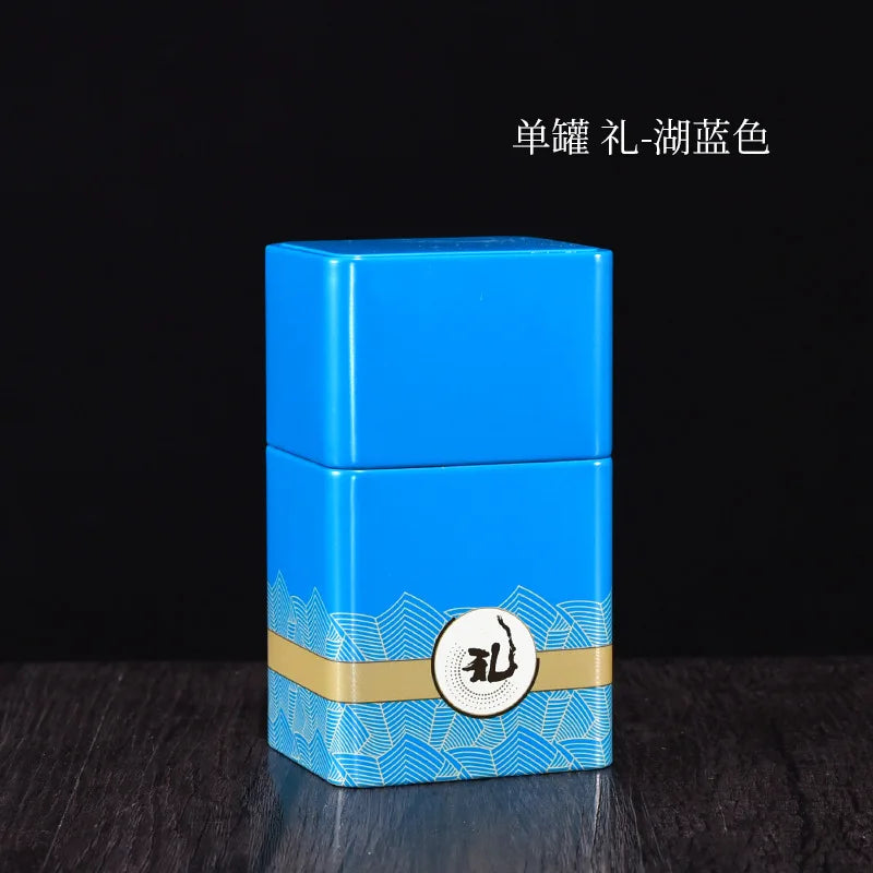 Tea Tinplate Sealed Box, Pu'er Organizer, Square Thick Metal Empty Tea Packaging, Built-in Sealed Bag