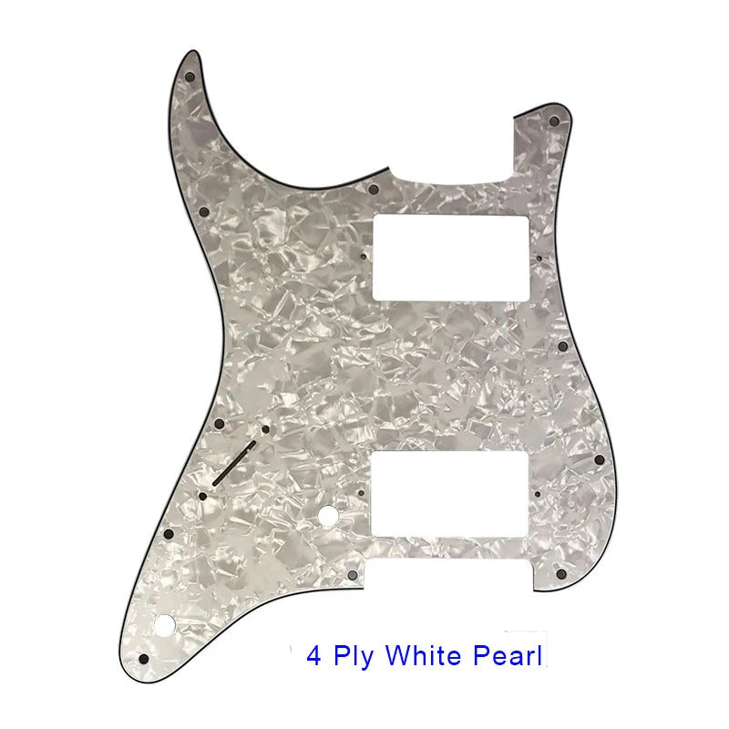 Guitar Pickguard - For FD Strat Left Handed 11 Screw Holes HH PAF Humbucker Scratch Plate 2 Control Holes Various Color Choice