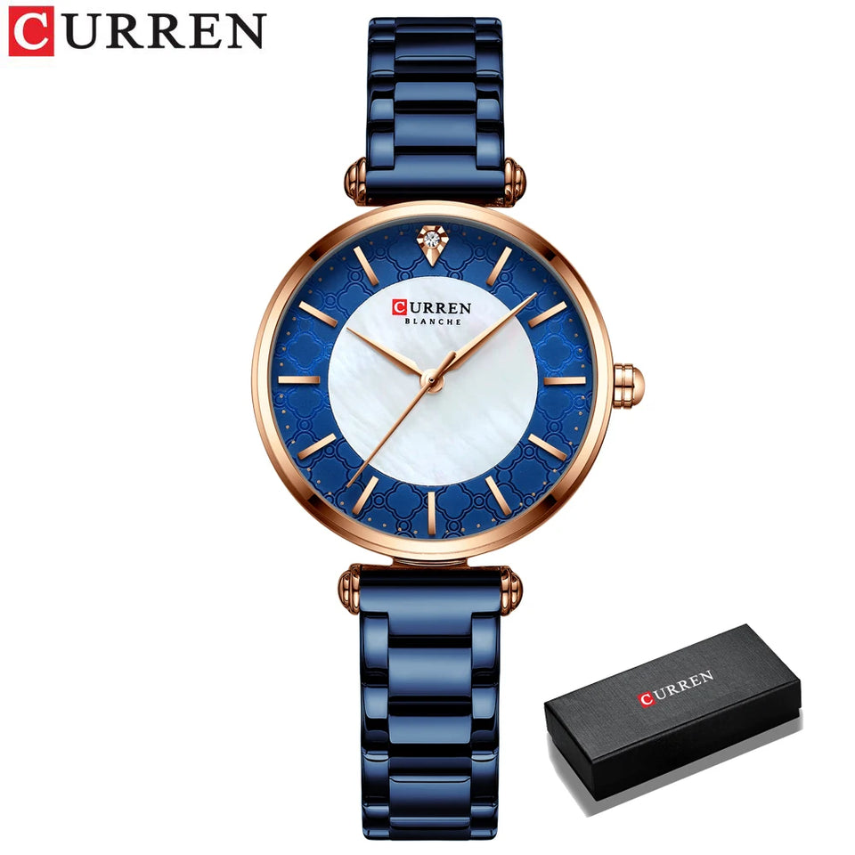 Fashion Stainless Steel Women Luxury Watch Analog Quartz Wristwatch Ladies Elegant Dress Watches Gift Clock Relogio Feminino