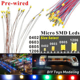 20pcs SMD Led Model lighting Toys Train HO N Scale Model Trains Pre-soldered Micro Litz Wired LED Leads Light Layout for Diorama
