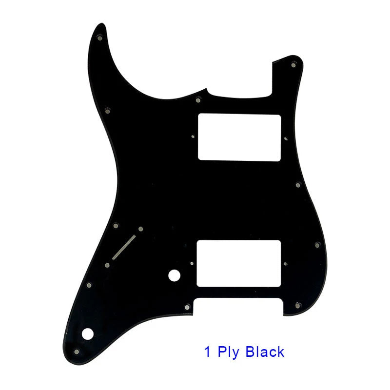 Guitar Pickguard - For FD Strat Left Handed 11 Screw Holes HH PAF Humbucker Scratch Plate 2 Control Holes Various Color Choice