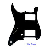 Guitar Pickguard - For FD Strat Left Handed 11 Screw Holes HH PAF Humbucker Scratch Plate 2 Control Holes Various Color Choice