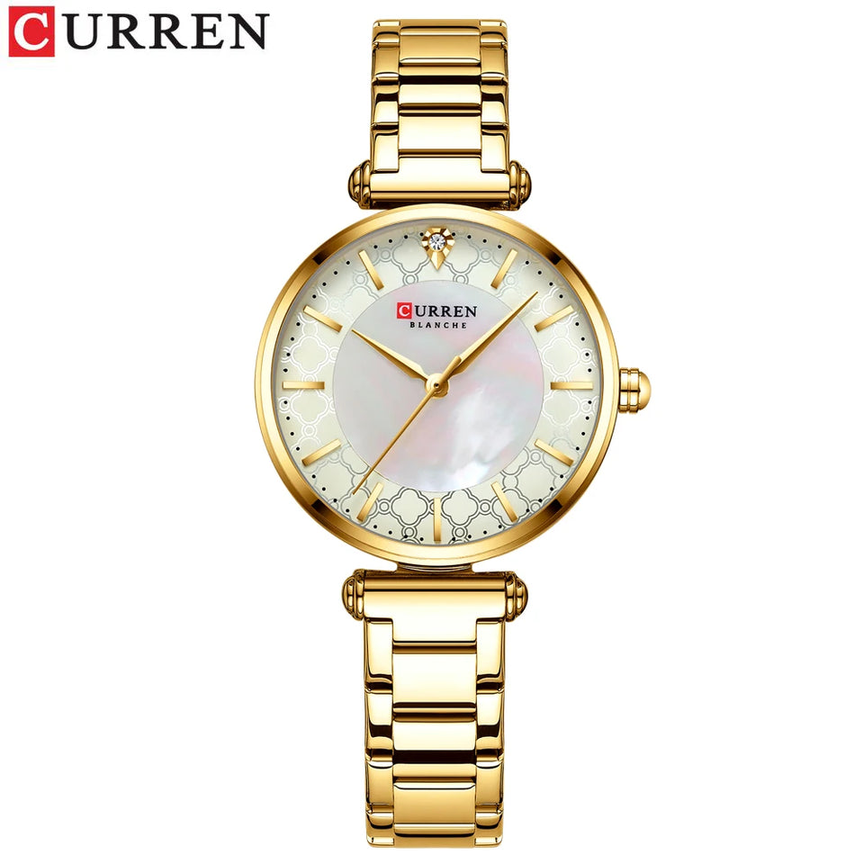 Fashion Stainless Steel Women Luxury Watch Analog Quartz Wristwatch Ladies Elegant Dress Watches Gift Clock Relogio Feminino
