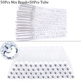 Reusable Eyebrow Brush Tube Disposable Eyelash Brushes Mix Eyebrow Brush with New Eelash Resin Drill Replaceable Makeup Brushes