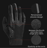 ROCKBROS Cycling Gloves Thermal Autumn Winter Gloves Windproof SBR Touch Screen Bike Gloves Full Finger Shockproof Sport Gloves