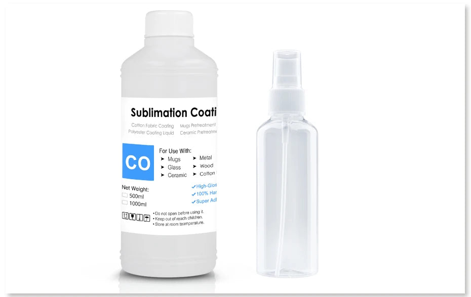 Spray Sublimation Coating For Cotton Fabric T-shirt Canva Caps Mugs Glass Ceramic Metal Wood Sublimation Ink Pretreatment Liquid