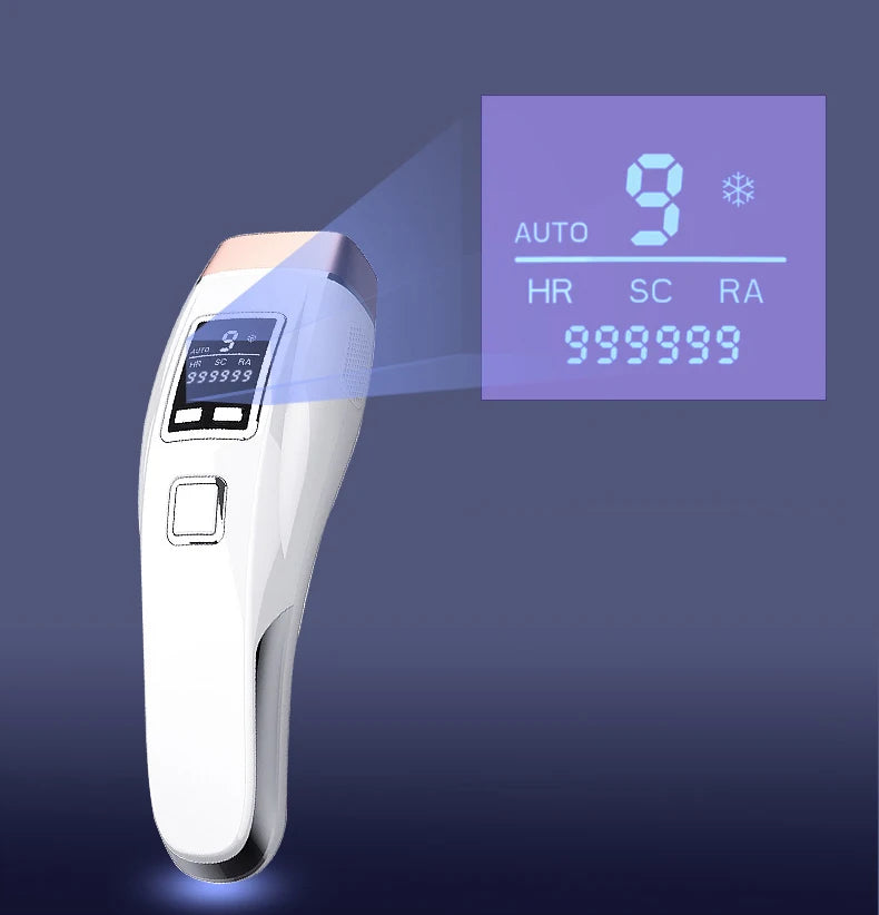 Newest 4in1 IPL Hair Removal Laser Epilator 999000 Flash Cooling LCD Acne Treatment Rejuvenation Device for Home Bikini Trimmer
