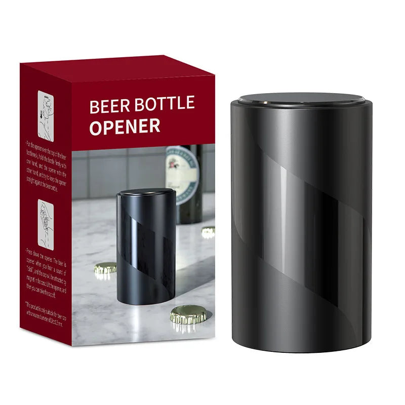 Electric Portable Beer Bottle Opener Magnet-Automatic with Cap Catcher Picnic Camping Barbecue Travel, No Damage to Bottle Cap