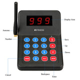 RETEKESS T119 Wireless Restaurant Paging System Coaster Vibrater Buzzer Receiver 2-Way Charge for Cafe Food Trucks