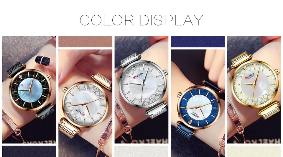 Fashion Stainless Steel Women Luxury Watch Analog Quartz Wristwatch Ladies Elegant Dress Watches Gift Clock Relogio Feminino