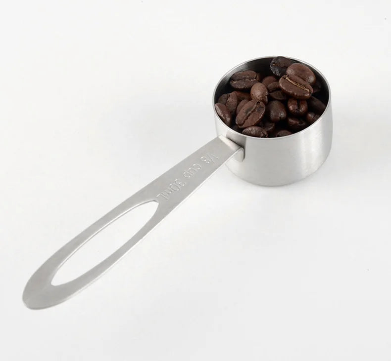 30ml/10g Coffee Bean Spoon Stainless Steel Teaspoons Measure Spoon Coffee Scoop Milk Powder Spoon Home Kitchen Measuring Tool