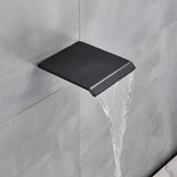 Black Shower Faucets System Bathroom Wall Mounted Rainfall Shower Kit Concealed Embedded Box Hot Cold Water Mixer Tap SUS304