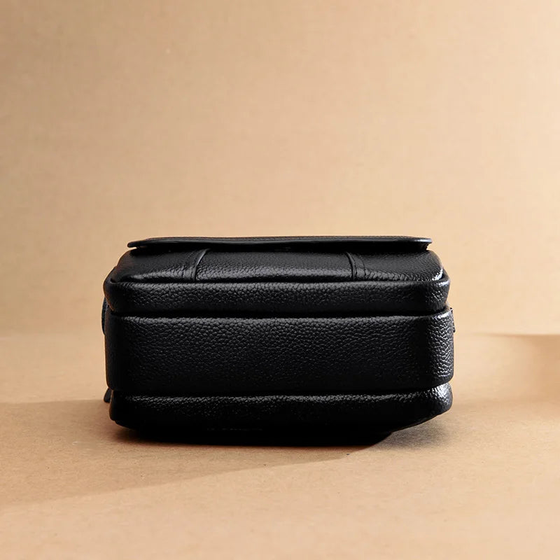 Genuine Leather Women's Casual Fashion Bag Women Messenger Bag Small Shoulder Bag Crossbody Bags for Real Cowhide Women Handbags