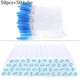 Reusable Eyebrow Brush Tube Disposable Eyelash Brushes Mix Eyebrow Brush with New Eelash Resin Drill Replaceable Makeup Brushes
