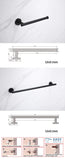 Bathroom Accessories Hardware Set Kit Towel Bar Wall Mount Matt Black Toilet Paper Holder Hand Robe Hook Hanger Stainless Steel
