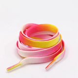 1Pair Colorful Flat Shoe laces Rainbow Gradient Shoelaces for High-top Canvas Sneaker Laces Shoes accessories Shoelace Strings