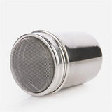 1pc Stainless Steel Chocolate Shaker Cocoa Flour Coffee Sifter+16Pcs Coffee Template Strew Flower Pad Spray Art Coffee Tools