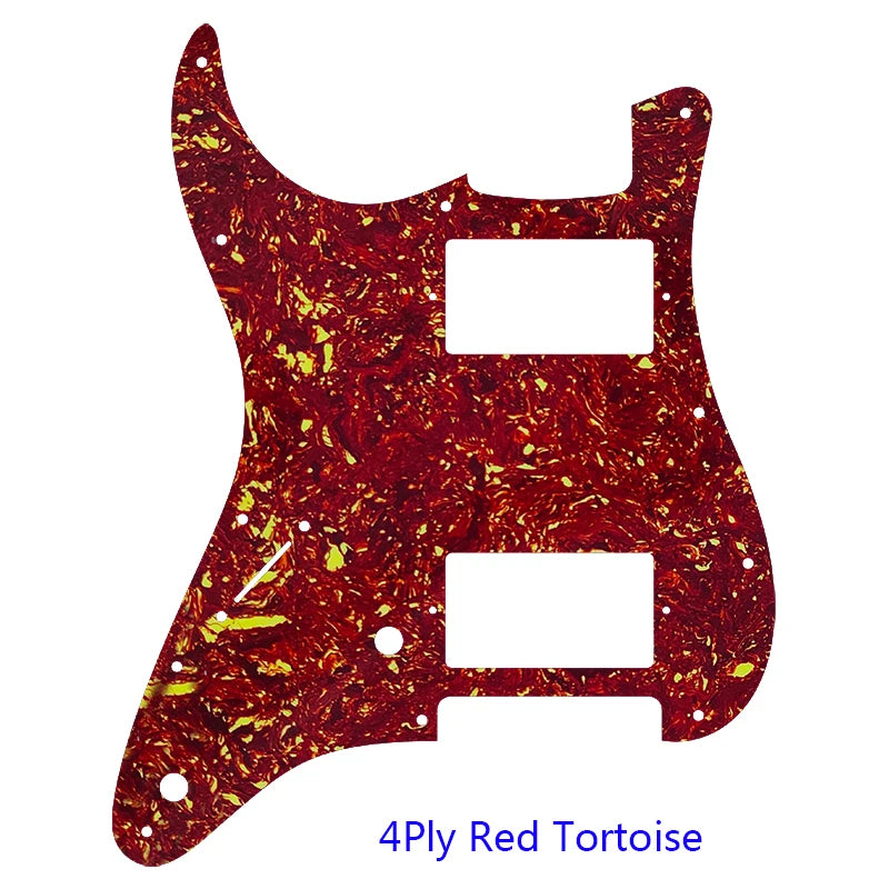 Guitar Pickguard - For FD Strat Left Handed 11 Screw Holes HH PAF Humbucker Scratch Plate 2 Control Holes Various Color Choice