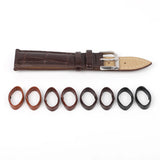 10pcs Genuine Leather Watchband Keeper Ring Hoop Loop Black Brown Coffee Watch Strap Holder Retainer Replacement