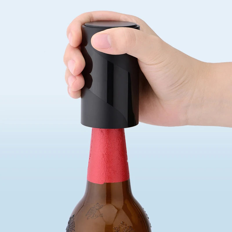 Electric Portable Beer Bottle Opener Magnet-Automatic with Cap Catcher Picnic Camping Barbecue Travel, No Damage to Bottle Cap