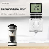 Electronic Digital Timer Switch EU Programmable Electronic Timing Socket EU Plug Outlet Kitchen Appliance Time Control Day/Hour