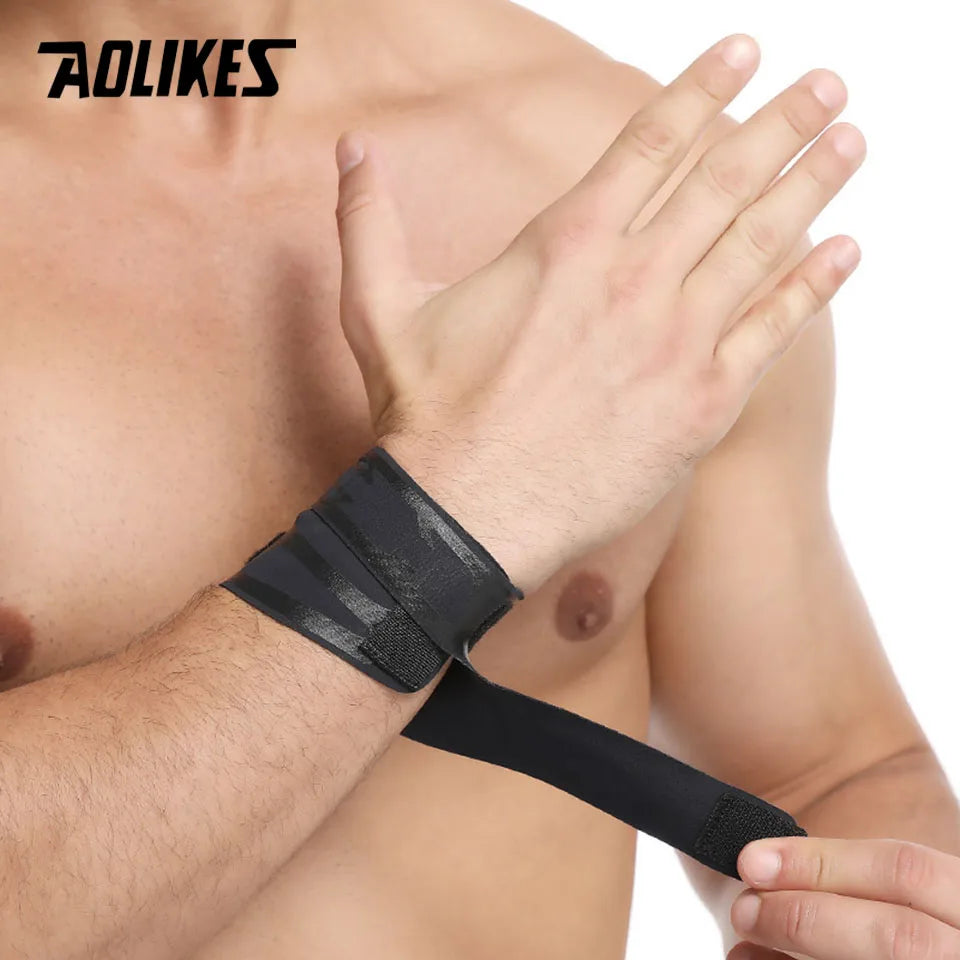 AOLIKES Sports Wrist Compression Wraps Wrist Support Brace Strap for Fitness Weightlifting Basketball Tennis Wrist Pain Relief