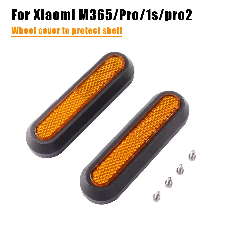 Wheel Cover Protect Shell For Xiaomi Electric Scooter Pro 2/1s/M365 Front Rear Safety Reflective Parts yellow reflector