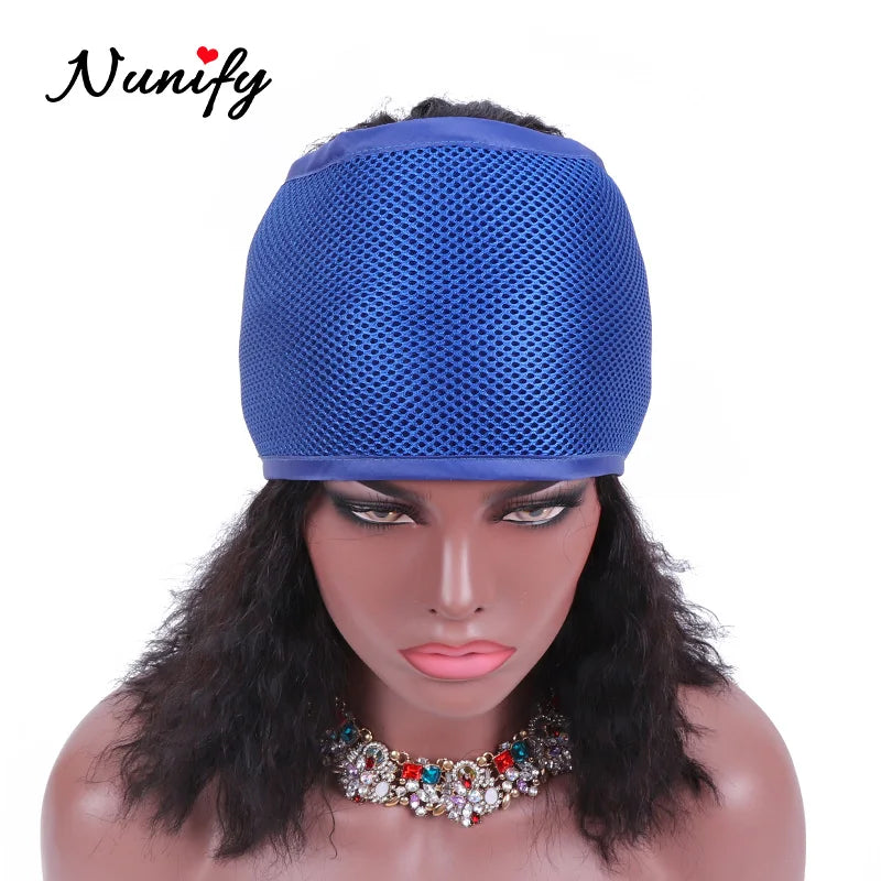 Nunify New Fashion Non Slip Adjustable Lace Wig Headband Foam Mesh Wrap Wig Band Soft Polyester Mesh Belt Bonnets