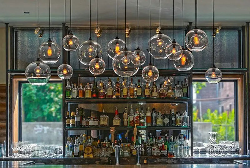 Modern Restaurant Chandelier Light Blown Colorful Glass  Lampshade Glass Ceiling Hanging Lamps Living Room Coffee Room Office