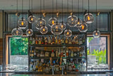Modern Restaurant Chandelier Light Blown Colorful Glass  Lampshade Glass Ceiling Hanging Lamps Living Room Coffee Room Office