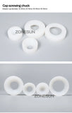 ZONESUN Cap screwing chuck, bottle cap adoptor of capping machine, silicone capping chuck,10-50mm, anti-wear