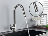 Smart Sensor Touch Kitchen Sink Faucet Brushed Nickel Poll Out Spout Black/Gold Sensor Faucets 360 Rotation Crane Two Functions