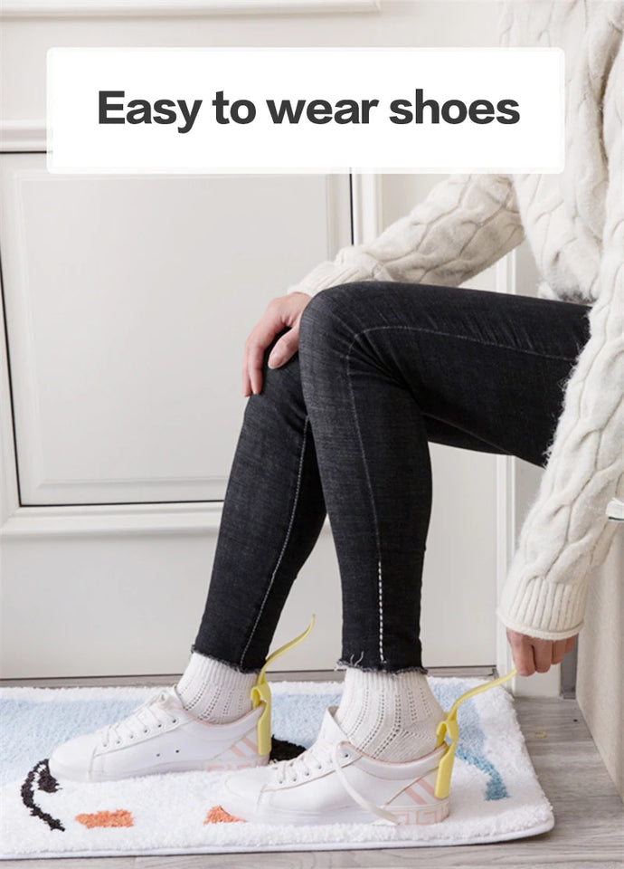 New No Bending Lazy Shoe Horn Unisex Shoes Wear Helper Colorful Shoehorn Easy On And Off Shoe Sturdy Slip Aid Shoe Acessories