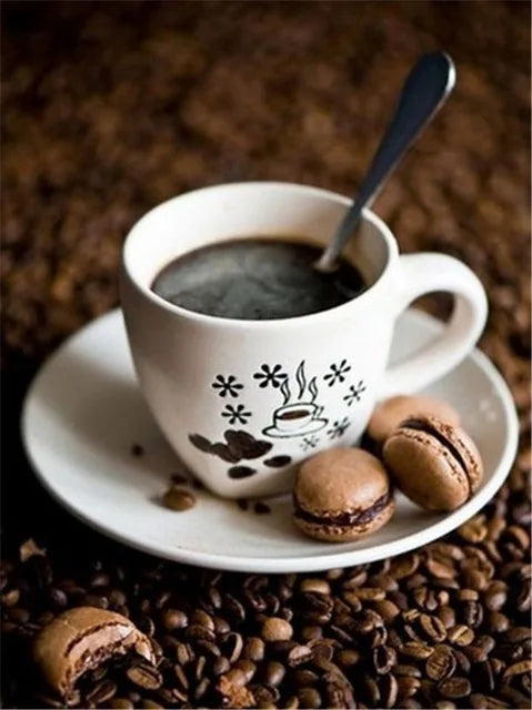 HOMFUN Full Drill Diamond Painting "Coffee landscape" DIY Picture Of Rhinestone 5D Diamond Embroidery Cross Stitch Decor