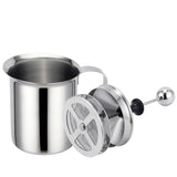 800ML Stainless Milk Frother Foam Maker Double Mesh Milk Creamer Milk Foamer Coffee Cappuccino Drink Mixer Egg Beater Kitchen