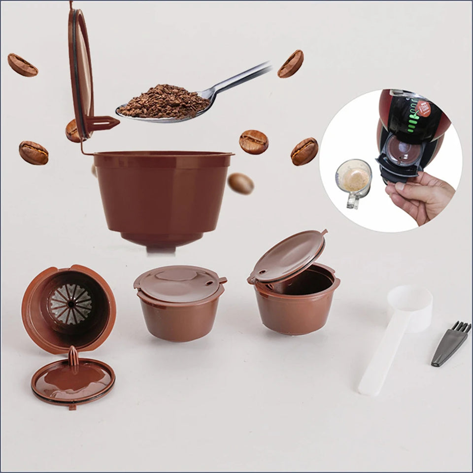 Reusable Coffee Capsule Filter Cup Coffee Machine Adapter Dripper Tea Baskets Pod Strainer for Nescafe Dolce Gusto Coffeeware