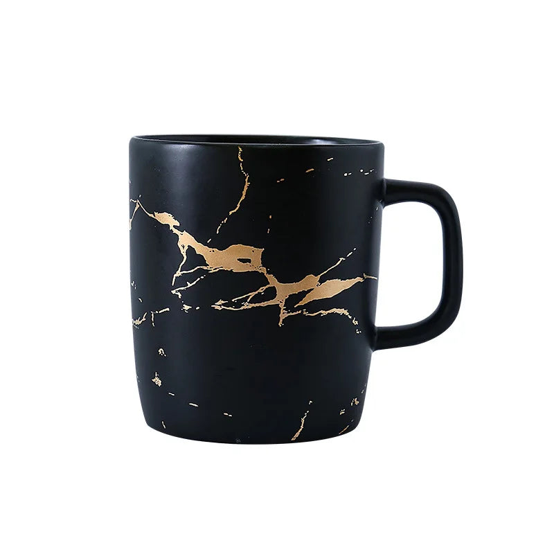 Coffee Mugs Marble Gold Inlay Mug Breakfast Mug Office Home Drinkware Milk  Cup Dropshipping