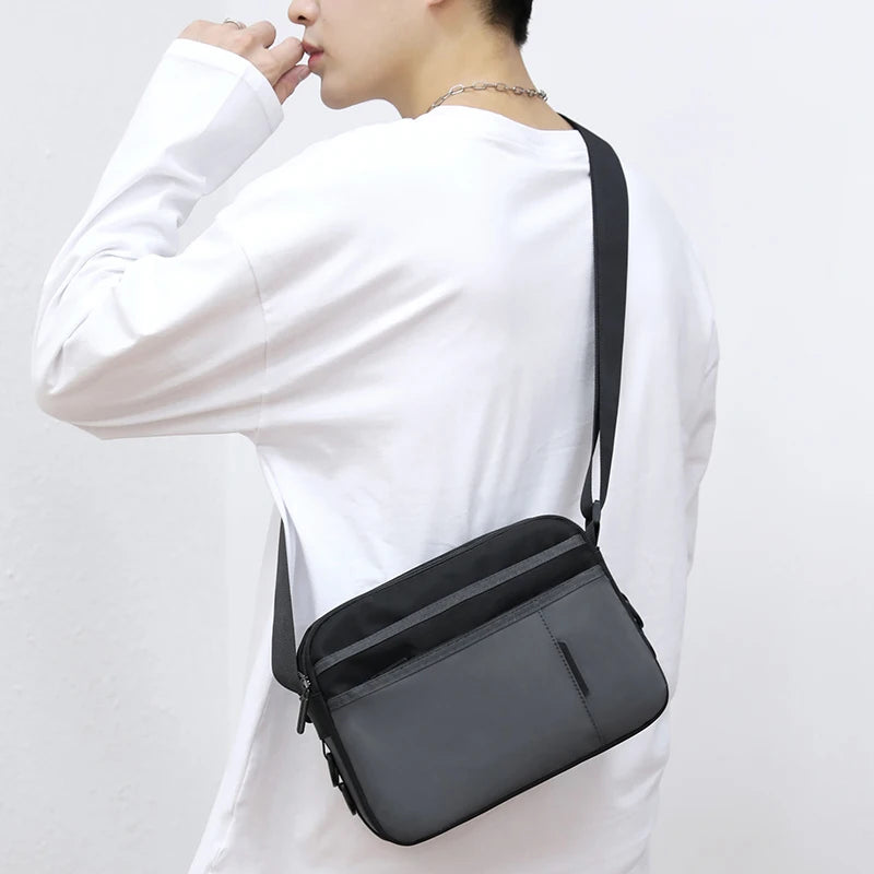 Crossbody Shoulder Bag Men Zipper Travel Messenger Pack Male Shoulder Sling Working Bags Bookbag Briefcase Casual Sling Bag Male