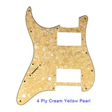 Guitar Pickguard - For FD Strat Left Handed 11 Screw Holes HH PAF Humbucker Scratch Plate 2 Control Holes Various Color Choice