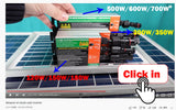 Y&H Solar Grid Tie Micro Inverter 700W 600W 500W 350W 300W MPPT  Input DC26V-60V PV Output AC110V/240V Home Solar On Grid System