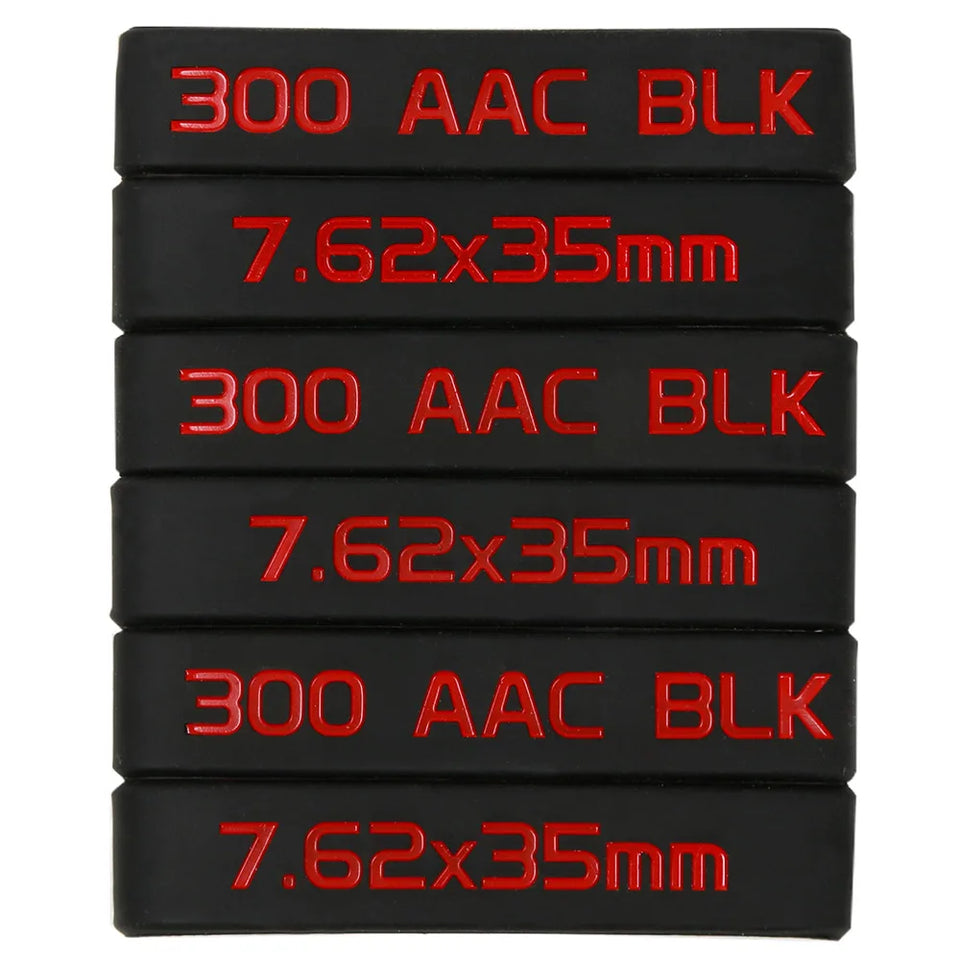6 Pack Marking Band for Magazine 300 Acc BLK Supersonic/Subsonic 300 AAC BLK/7.62x35 mm Magazine Marking Band